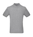 Heren Polo Inspire B&C PM430 Heather Grey